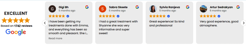 LaserHere laser hair removal - 1748 five-star Google reviews